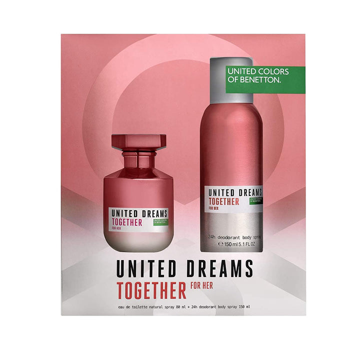 Benetton Benetton United Dreams Together For Her EDT 80 ML + Deo 150 ML (M)