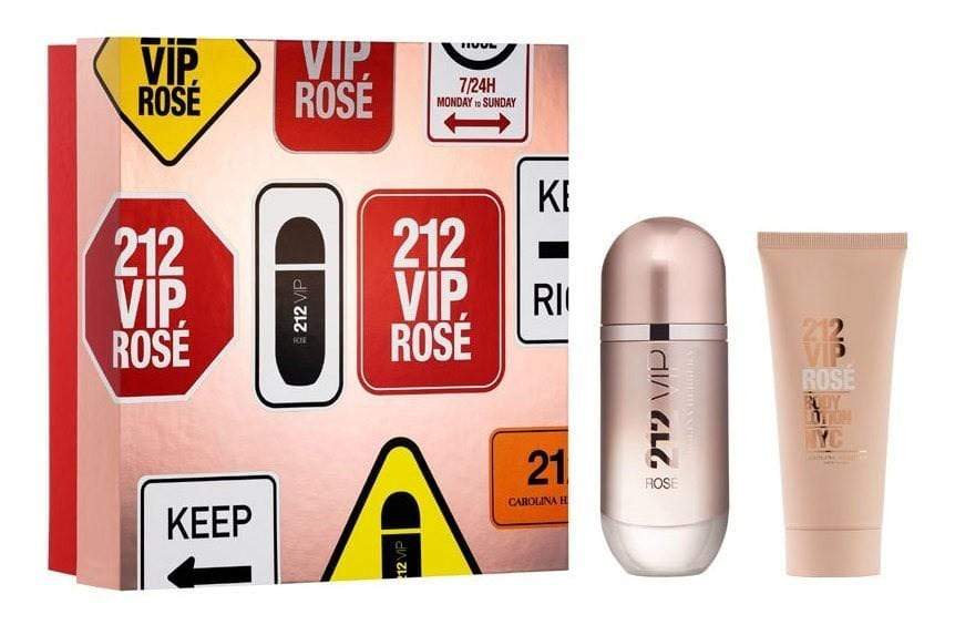 Carolina Herrera Carolina Herrera 212 VIP Rose Set EDP 80 ML + Crema 100 ML (M) Rojo