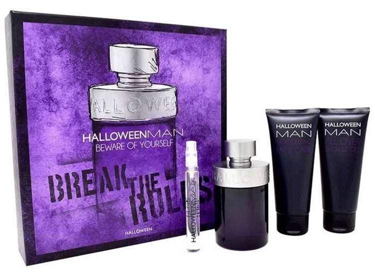 Halloween Man Set EDT 4 pcs 125 ML+ EDT 10 ML+ 100 ml Gel ducha+ 100 ML Crema Cara (H)