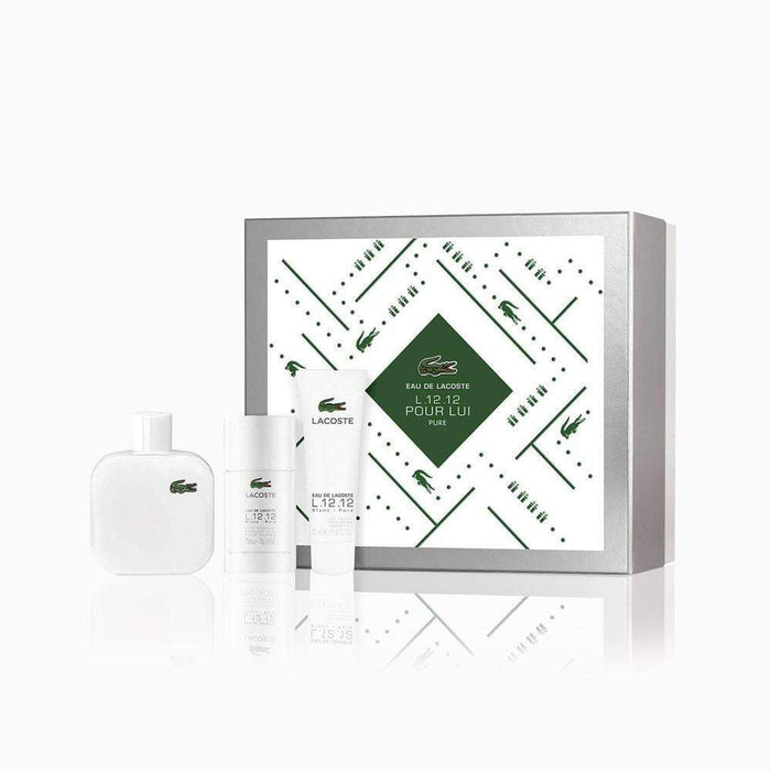 Lacoste L.12.12 Blanc Set EDT 100 ML + GD 50 ML + DEO 75 ML (H)