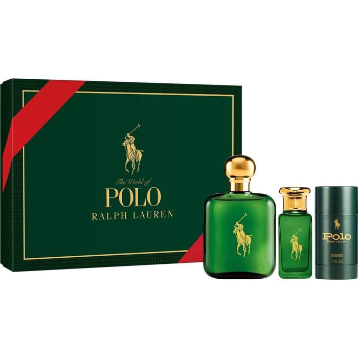 Ralph Lauren Polo Green Set EDT 118 ML  + EDT 30 ML + Deo 75 ML (H)